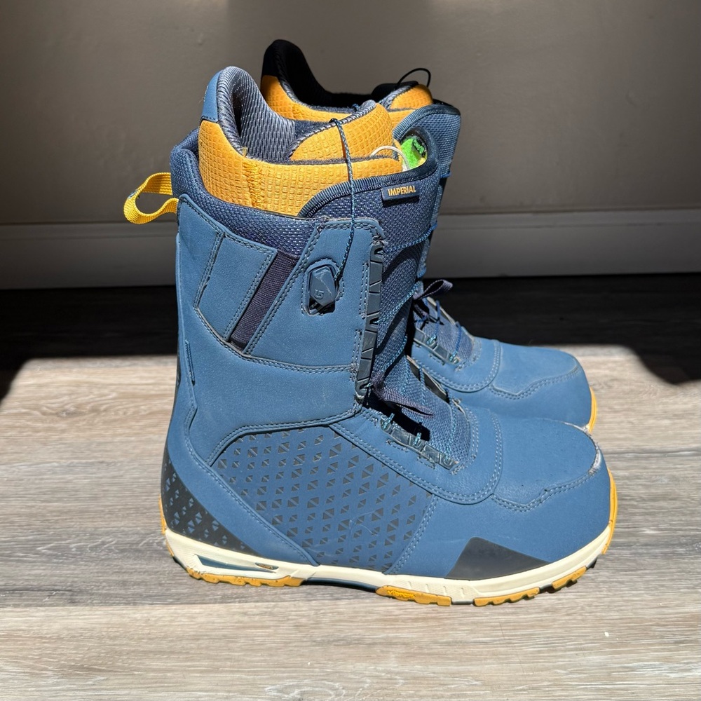 Burton Imperial Men's Blue and Yellow Snowboard Boots Size 11 - Picture 2 of 12